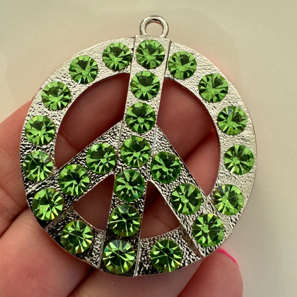 Crystal PEACE pendant